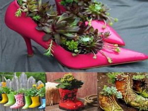 Gardening-Flower-Pots-Decoration-Ideas-with-shoes