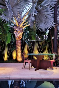 Miami-patio-with-illuminated-tropical-foliage