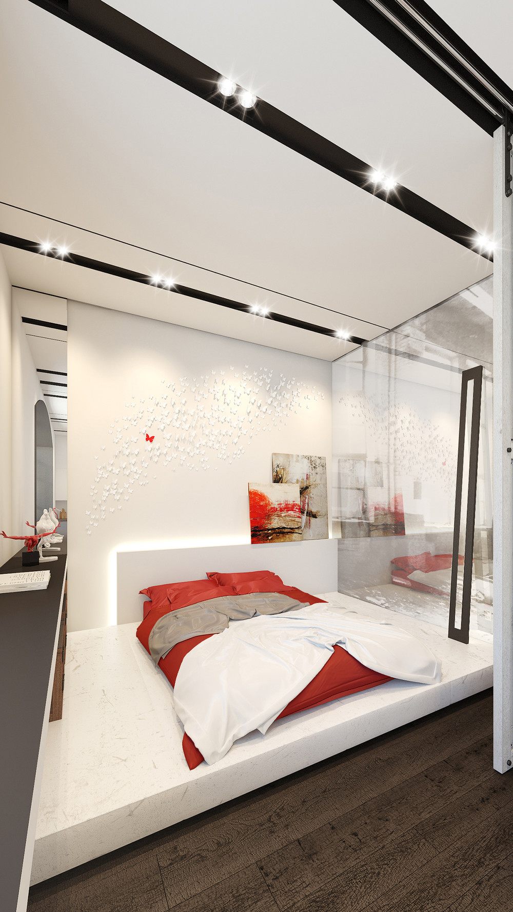 red-and-white-bedroom-design
