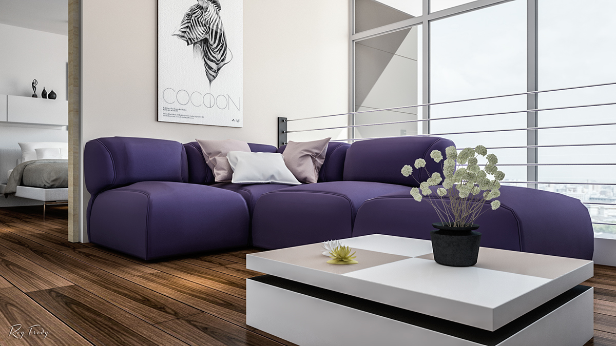 purple-sofa-in-modern-minimalist-home