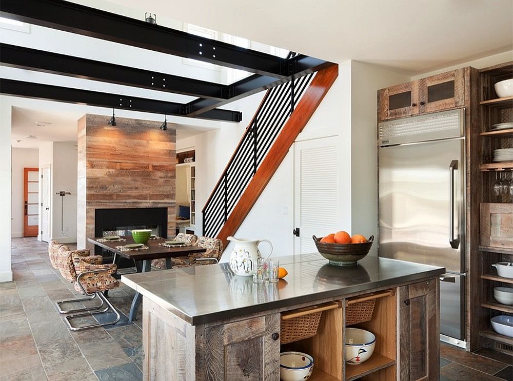 Kitchen-cabinets-and-island-crafted-from-reclaimed-wood