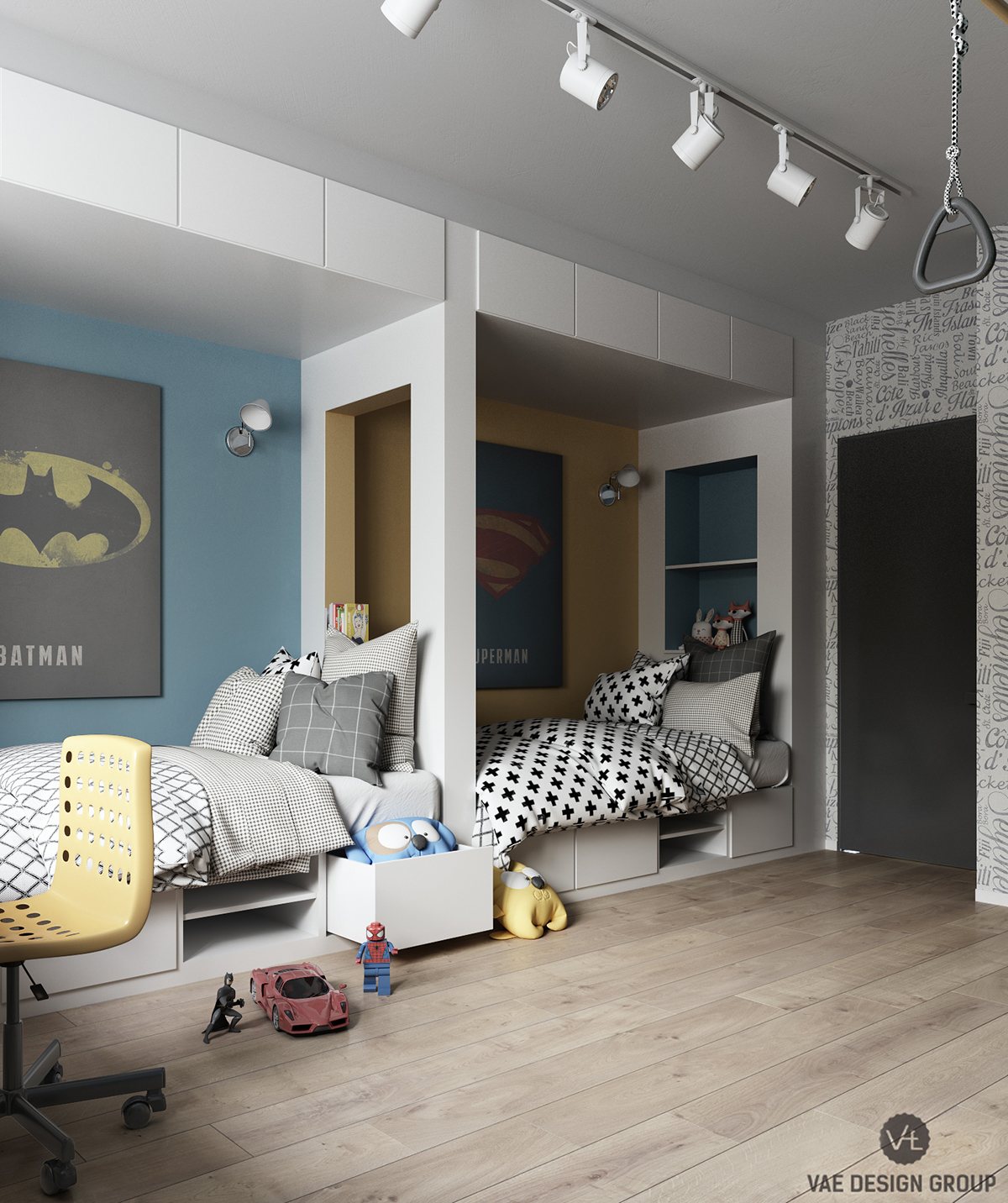 bedroom-layout-for-two-children