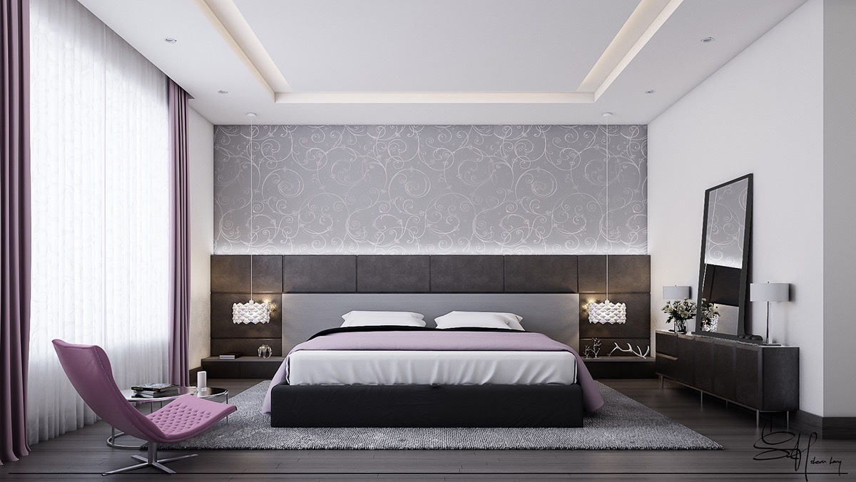 boudoir-theme-bedroom-spiral-wallpaper-violet-and-grey-calm-and-soothing