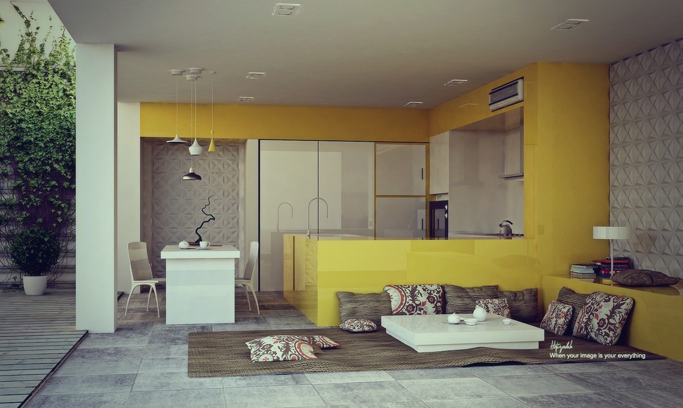 glossy-yellow-kitchen