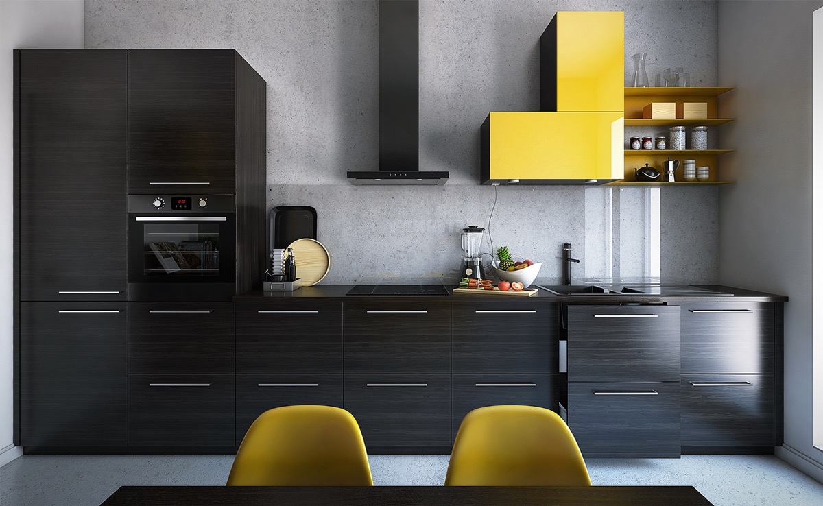 single-yellow-cabinet-in-kitchen