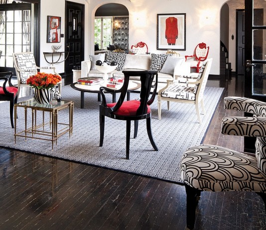 Идеи за интериори в черно, червено и бяло