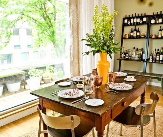 10 комбинации между модерни столове и кънтри маси