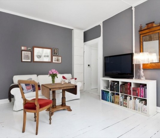 Малък скандинавски апартамент със стилен интериор