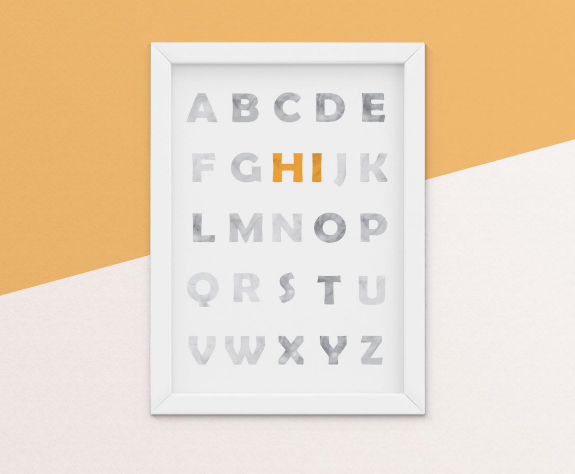 ABC alphabet free nursery poster