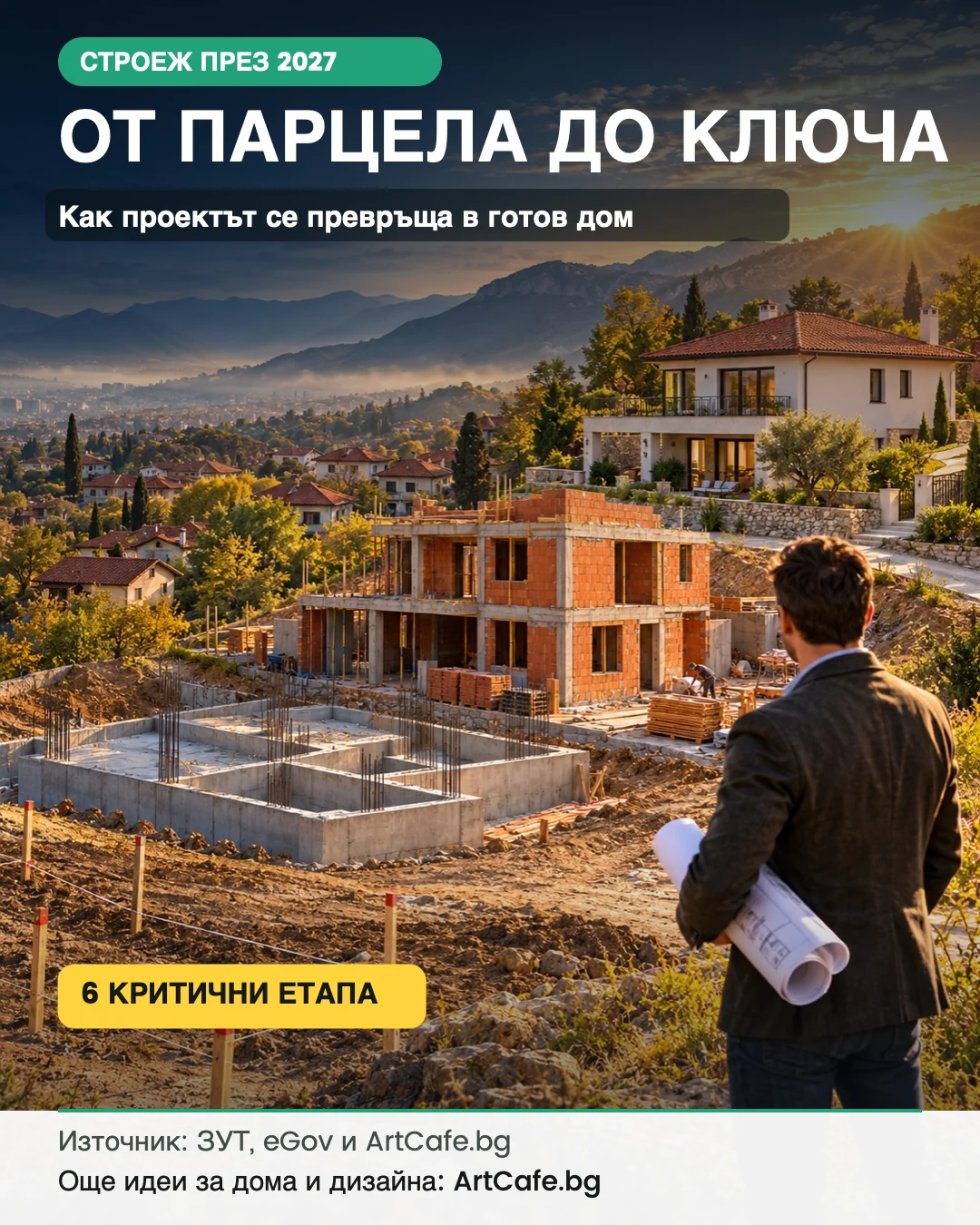 Шест основни етапа от парцела до готовата къща