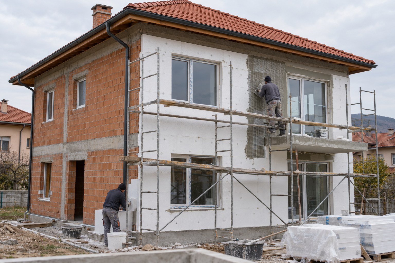 Фасадна изолация и дограма при строеж на българска къща